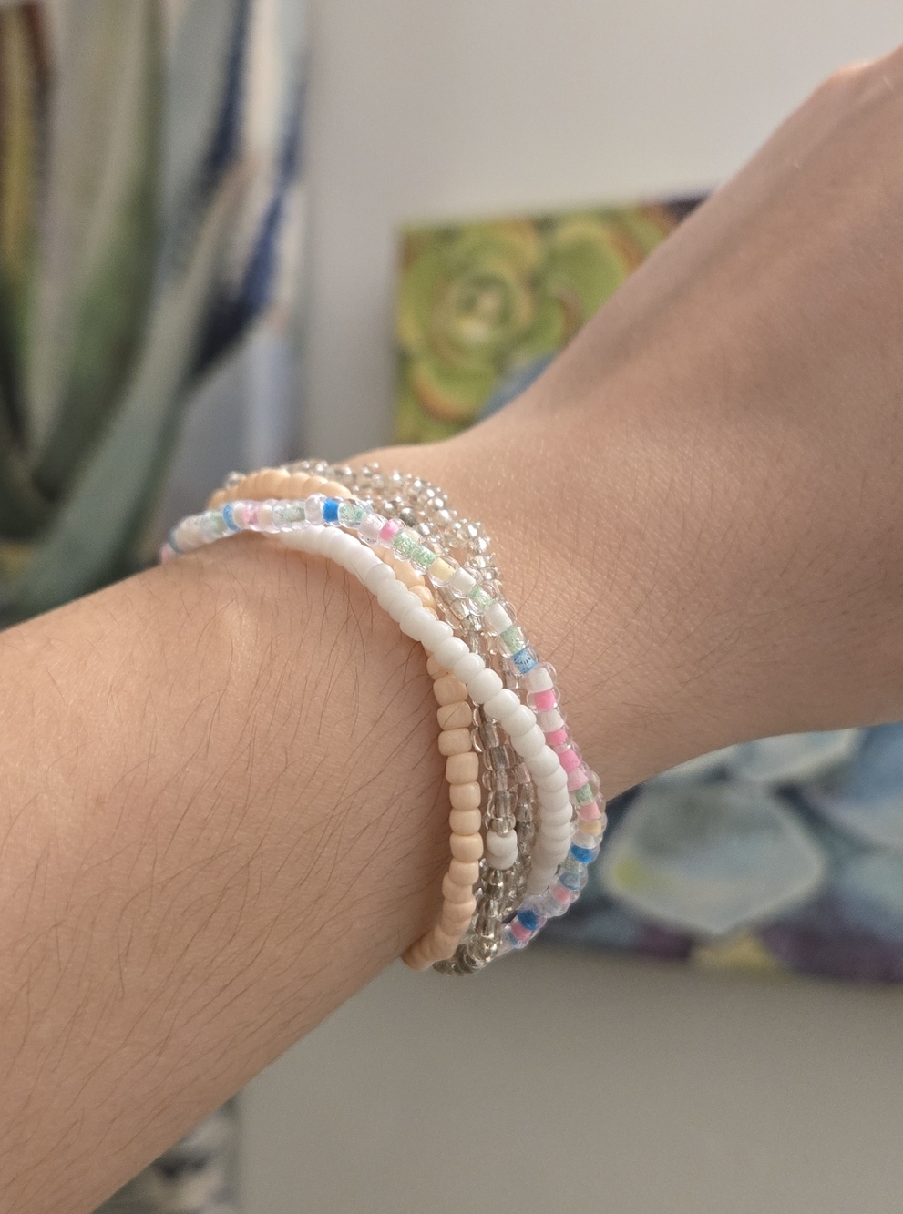 Pastel Candy Handmade Seed Bead Bracelet Set